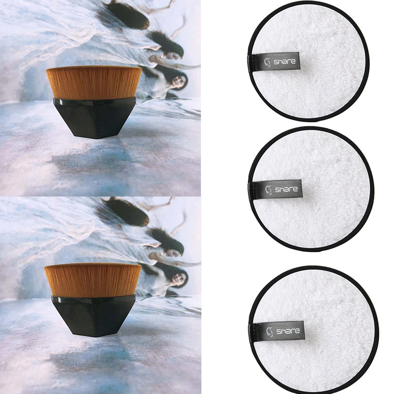 Clear water lazy makeup remover double-sided microfiber suede makeup remover puff